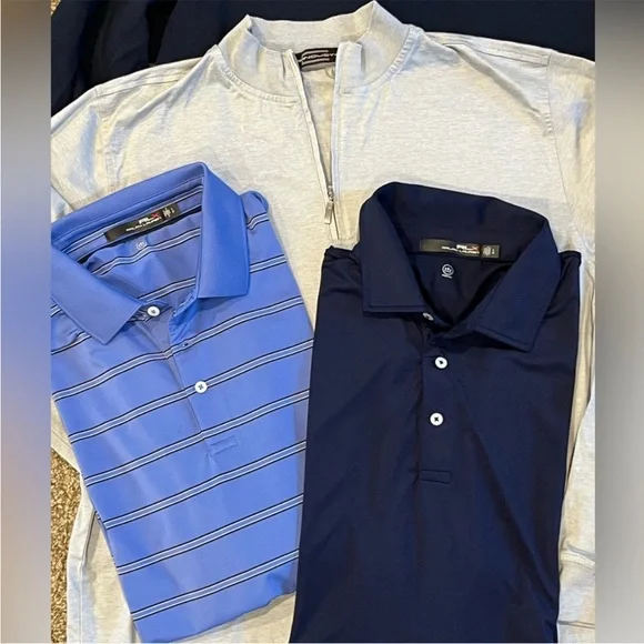 Ralph Lauren RLX Jersey Polo Shirt Carnoustie Gray quarter zip Size large - Picture 1 of 12